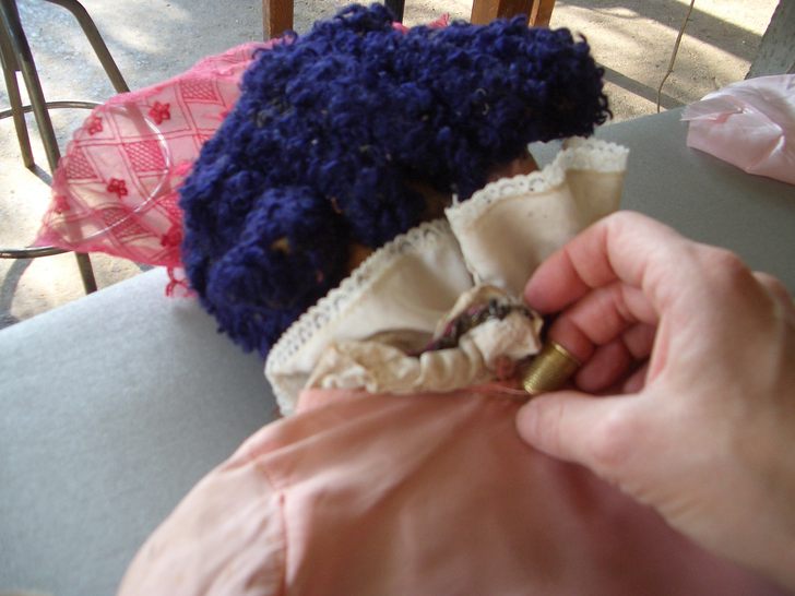 Personaggio 2 durante il restauro